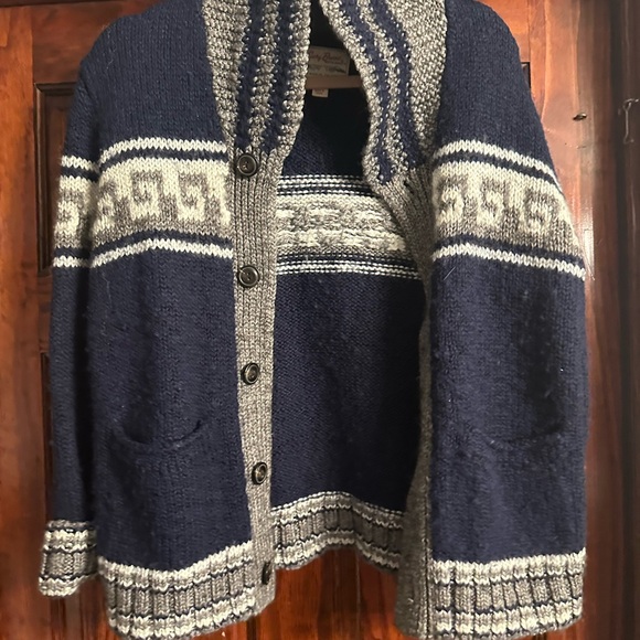 Lucky Brand Other - Lucky Brand Blue and Gray Patterned Cardigan